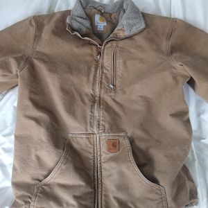 Carhartt Jacket, heavy canvas with sherpa lining